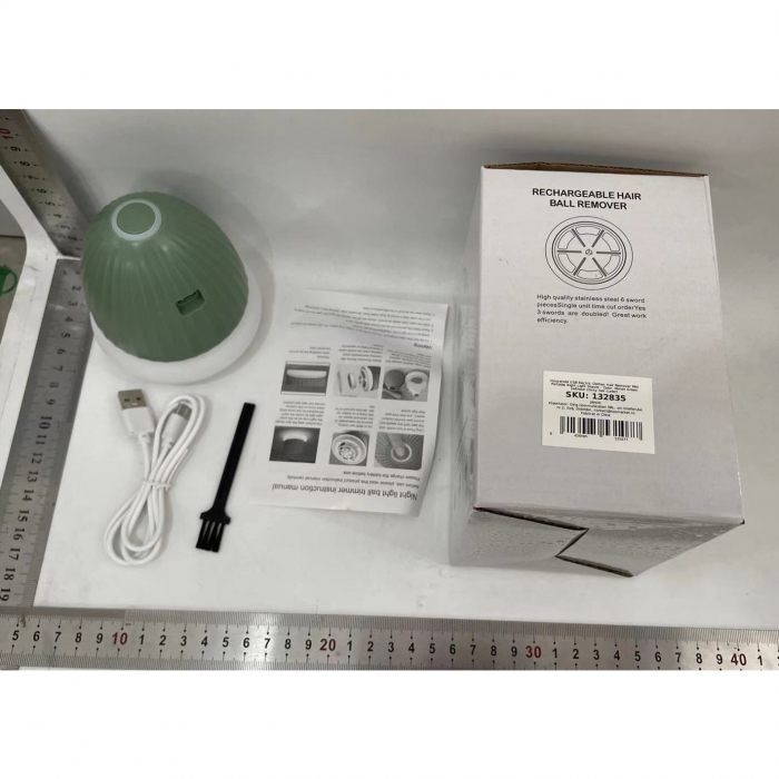 Aparat de Scame 2 in 1, , Curatare Haine si Lampa de Veghe, 3 Trepte, Incarcare Tip C, 4 W, 9 x 10 cm, Verde [3]