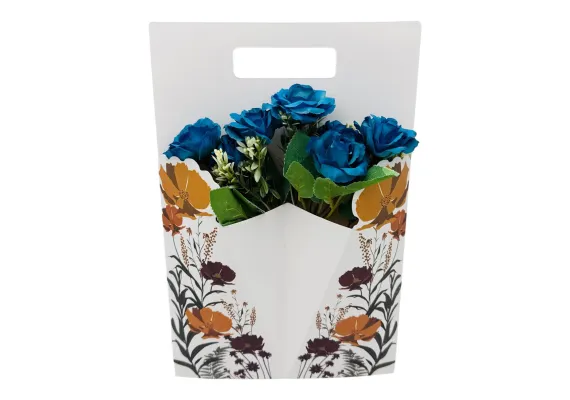 Aranjament deosebit cu Buchet de Trandafiri si boboci, diverse culori, 34×23cm,   [1]
