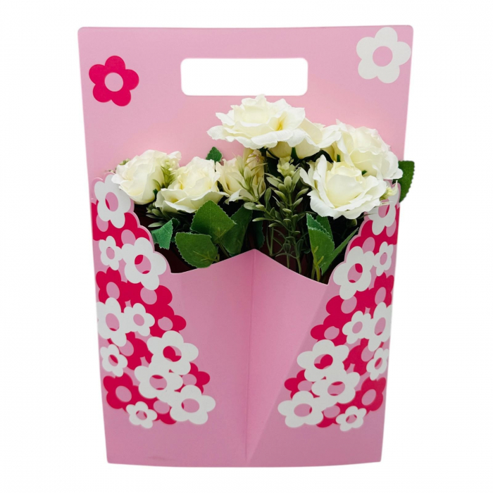 Aranjament deosebit cu Buchet de Trandafiri si boboci, diverse culori, 34×23cm,   [10]