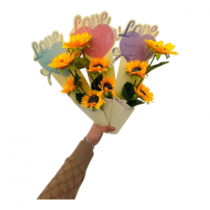 Aranjament deosebit cu Floarea Soarelui, 44cm,   [6]