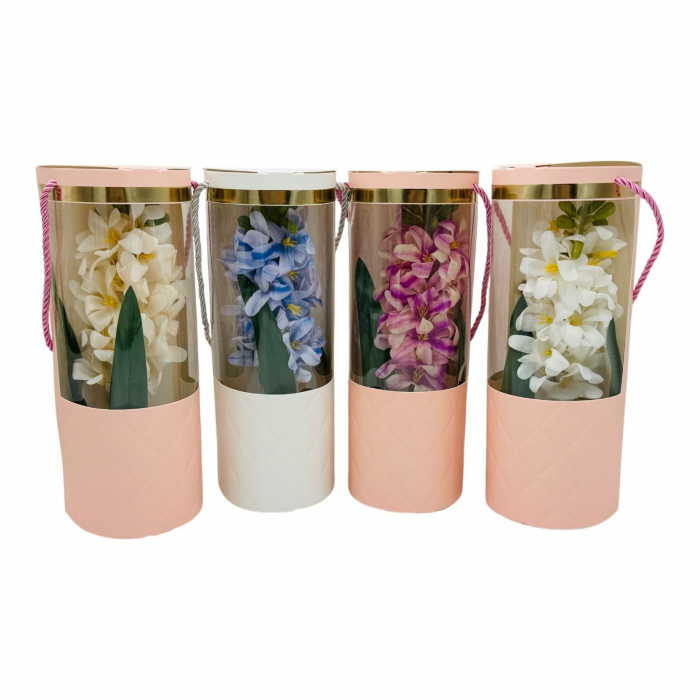 Aranjament deosebit cu Zambila Artificiala, culori combinate, calitate superioara, 27×10cm,   [5]