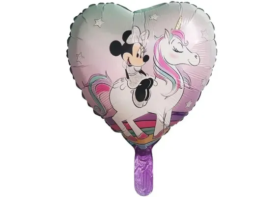 Balon folie metalizata 50x45cm in forma de soricica dragalasa – decor petrecere copii, aniversare fetite,   [1]