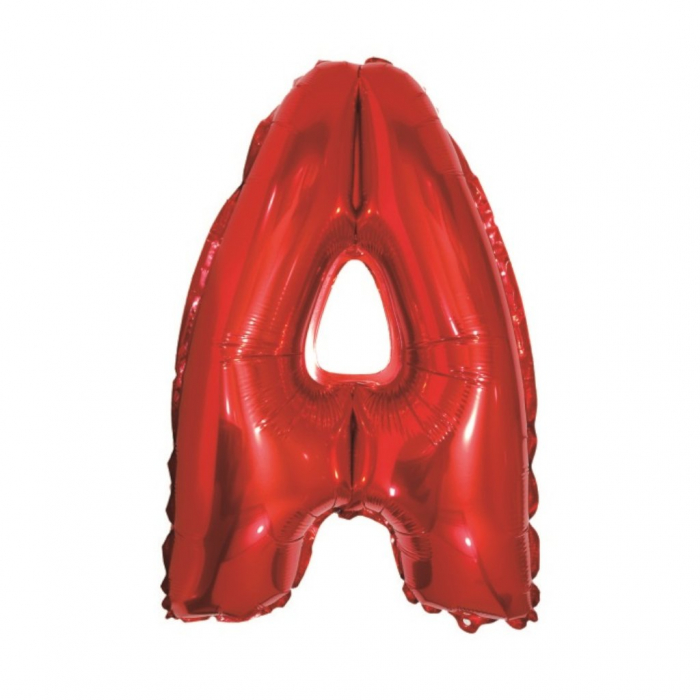Balon Litera A din Folie Metalizata Rosu 35 cm – Decor Alfabetic pentru Evenimente  [2]