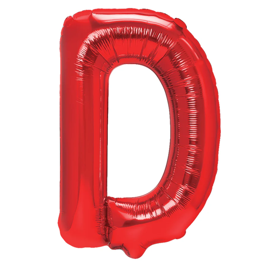 Balon Litera D din Folie Metalizata Rosu 35 cm – Decor Alfabetic pentru Evenimente  [2]