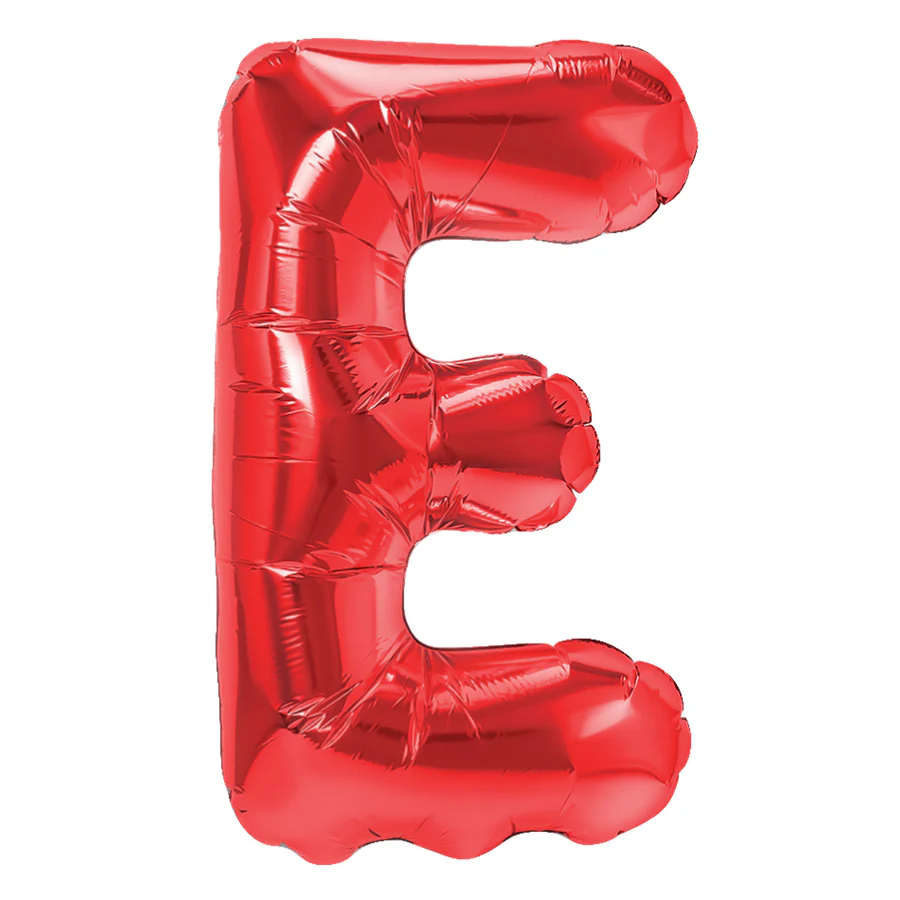 Balon Litera E din Folie Metalizata Rosu 35 cm – Decor Alfabetic pentru Evenimente  [2]