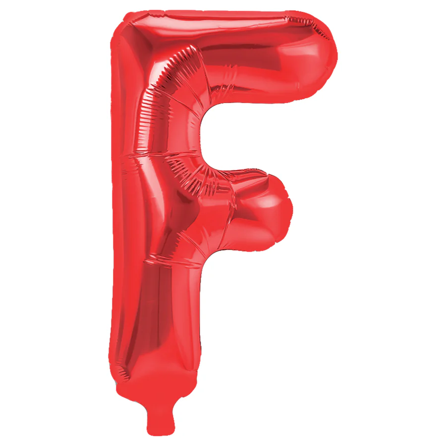 Balon Litera F din Folie Metalizata Rosu 35 cm – Decor Alfabetic pentru Evenimente  [2]