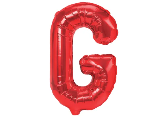 Balon Litera G din Folie Metalizata Rosu 35 cm – Decor Alfabetic pentru Evenimente  [1]