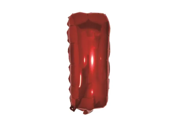 Balon Litera I din Folie Metalizata Rosu 35 cm – Decor Alfabetic pentru Evenimente  [1]