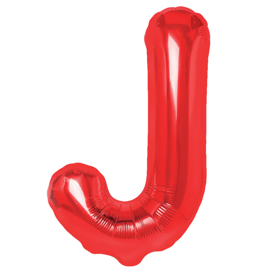 Balon Litera J din Folie Metalizata Rosu 35 cm – Decor Alfabetic pentru Evenimente  [2]