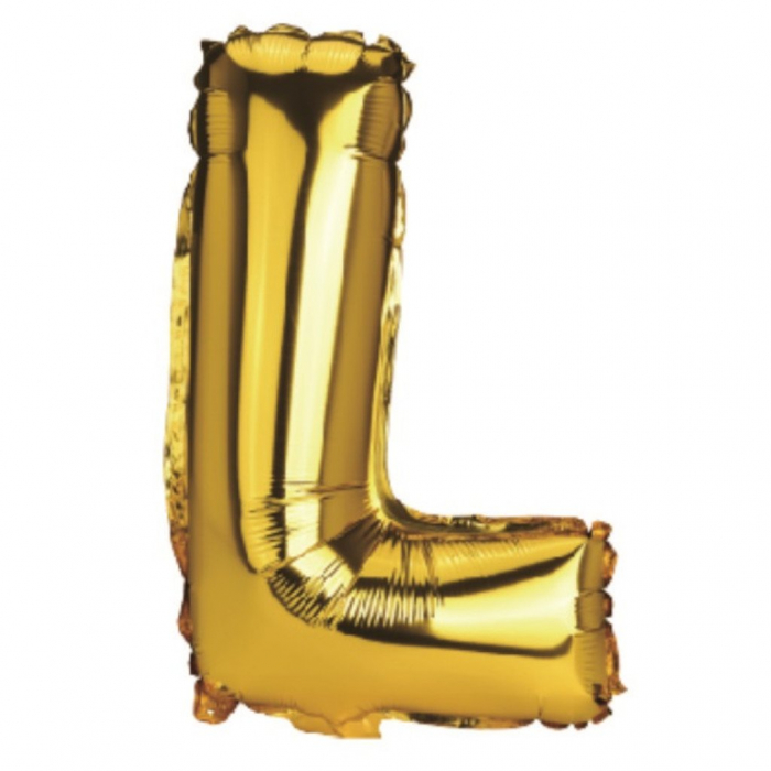 Balon Litera L din Folie Metalizata Auriu 35 cm – Decor Elegant pentru Petreceri si Evenimente  [2]