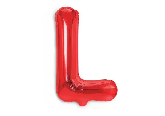 Balon Litera L din Folie Metalizata Rosu 35 cm – Decor Alfabetic pentru Evenimente  [1]