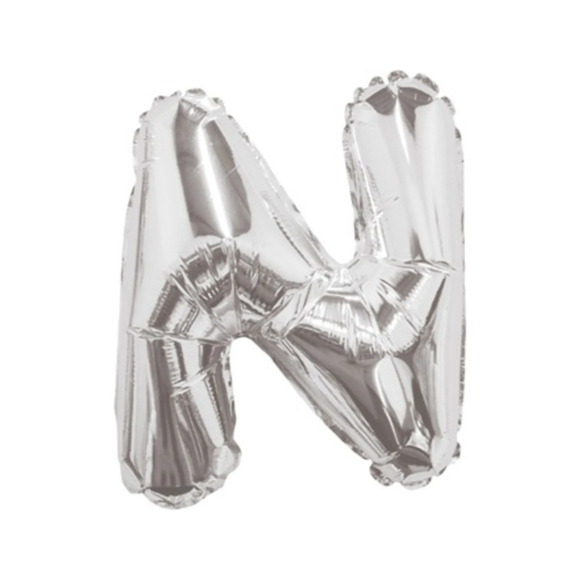 Balon Litera N din Folie Metalizata Argintiu 35 cm – Decor Personalizat pentru Evenimente si Petreceri  [2]