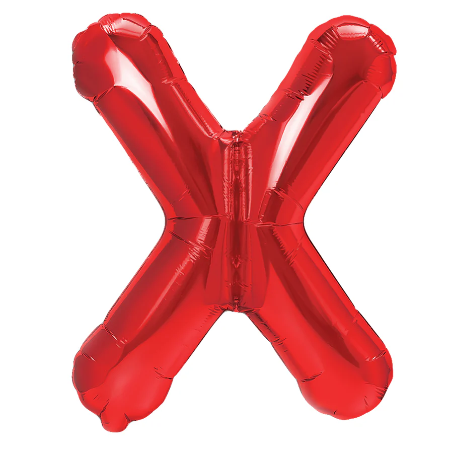  Balon Litera X din Folie Metalizata Rosu 35 cm – Decor Alfabetic pentru Evenimente si Petreceri [2]