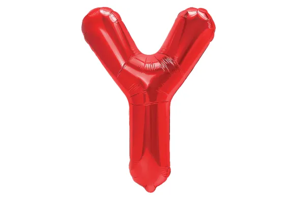 Balon Litera Y din Folie Metalizata Rosu 35 cm – Element Decorativ pentru Petreceri si Aniversari  [1]