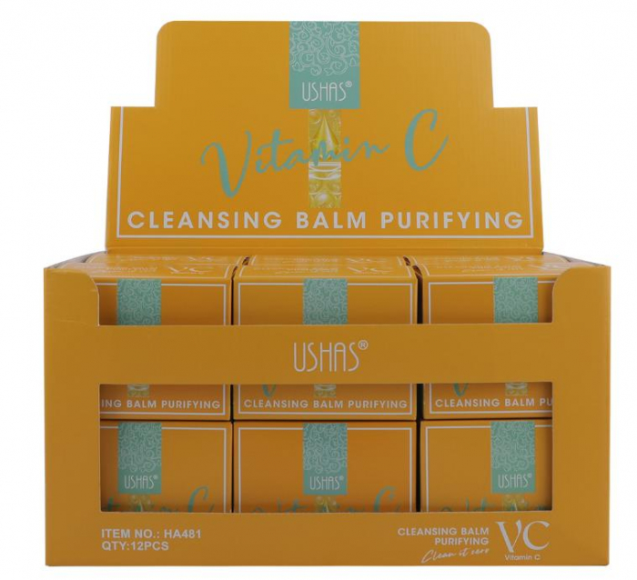 Balsam Demachiant Purifiant cu Vitamina C USHAS – Iluminare și Curățare Profundă, 63g  [2]