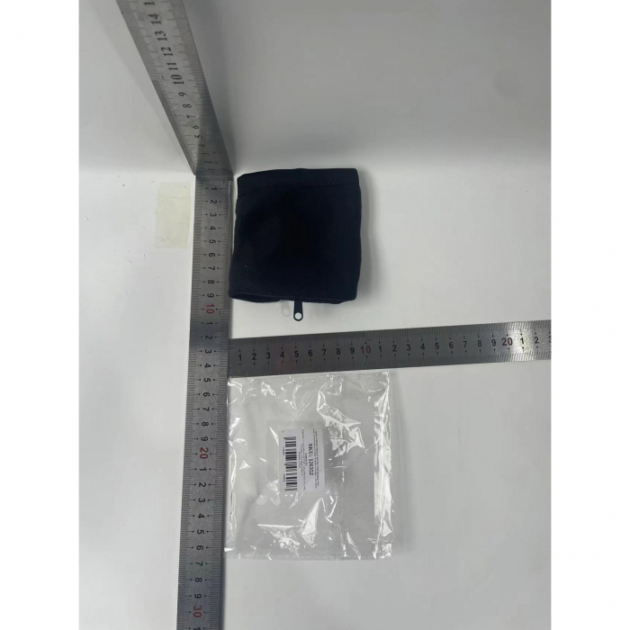 Banderola pentru Încheietura Mainii, , Suport Carduri si Chei, Multifunctional, cu Fermoar, Impermeabil, Confortabil, Negru [5]