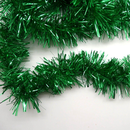 Beteala Craciun Verde Stufos 6 cm, 190 cm Lungime – Decor Brad Festiv [2]