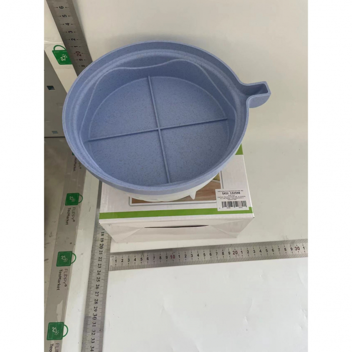 Bol Feliator pentru Salata, , Castron Multifunctional pentru Legume si Fructe, pentru Spalat si Taiat Legumele, cu Scurgere si Tocator, Ergonomic, Protectie pentru Maini, 21x18.5x11.5 cm, Mov [2]