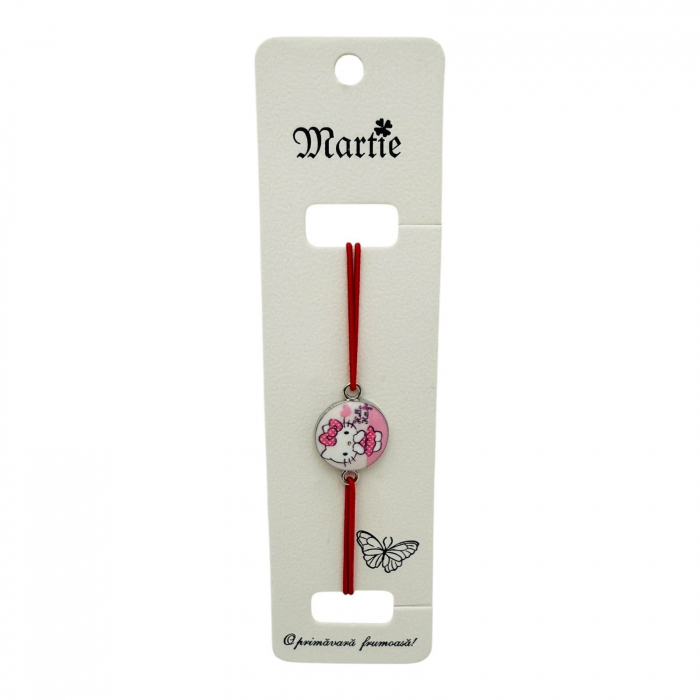 Bratara Martisor cu snur elastic reglabil, simbol cu figurina,   [4]