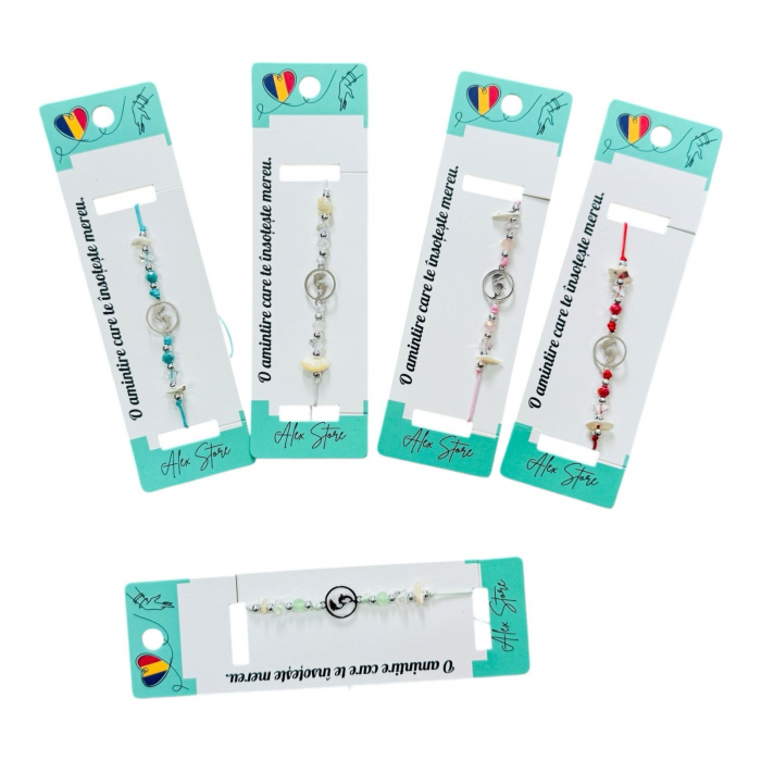 Bratara multicolora cu delfini – culori combinate si design marin pentru un look fresh si jucaus,  [2]