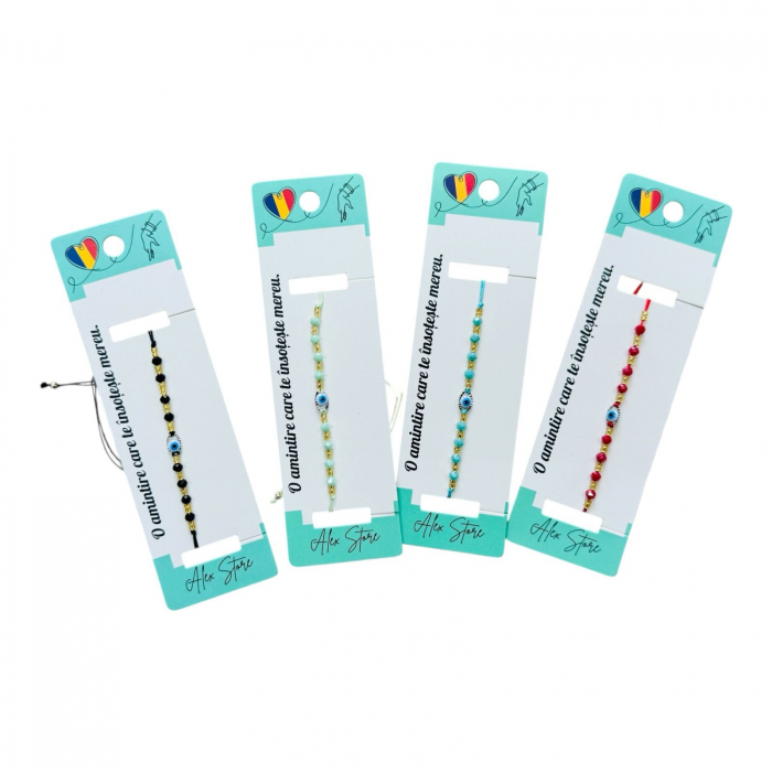 Bratara multicolora cu ochi norocos – accesoriu vibrant cu simbol de protectie si energie pozitiva,  [2]