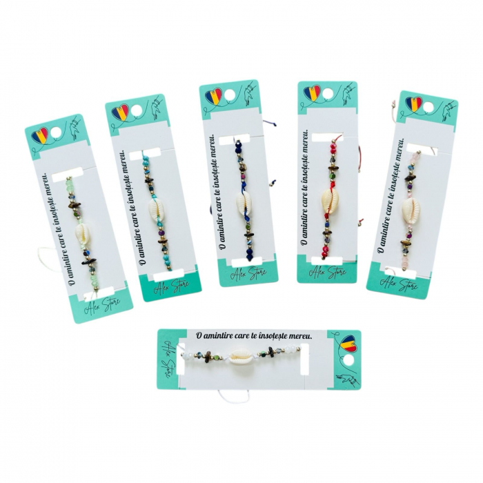 Bratara multicolora cu scoici – design marin cu culori combinate si stil vibrant  [2]