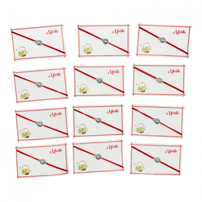 Bratara reglabila Martisor, snur elastic, Gargarita, model 2025,   [2]