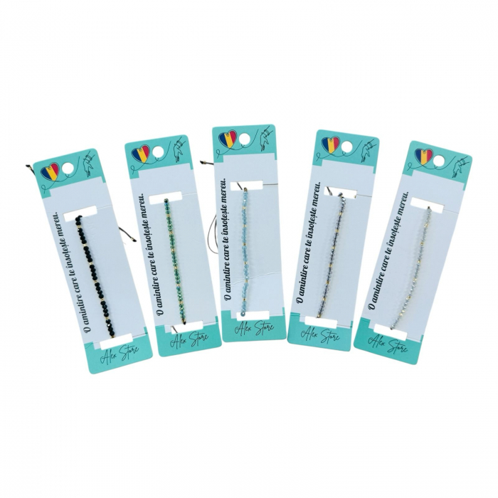Bratara subtire cu margele fine – model elegant si discret, accesoriu simbolic pentru femei si fete,  [2]