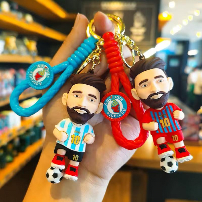 Breloc Fotbalist 3D cu Numar 10 – Figurina din Silicon cu Echipament National si de Club, Accesoriu pentru Fani si Colectii,  [3]