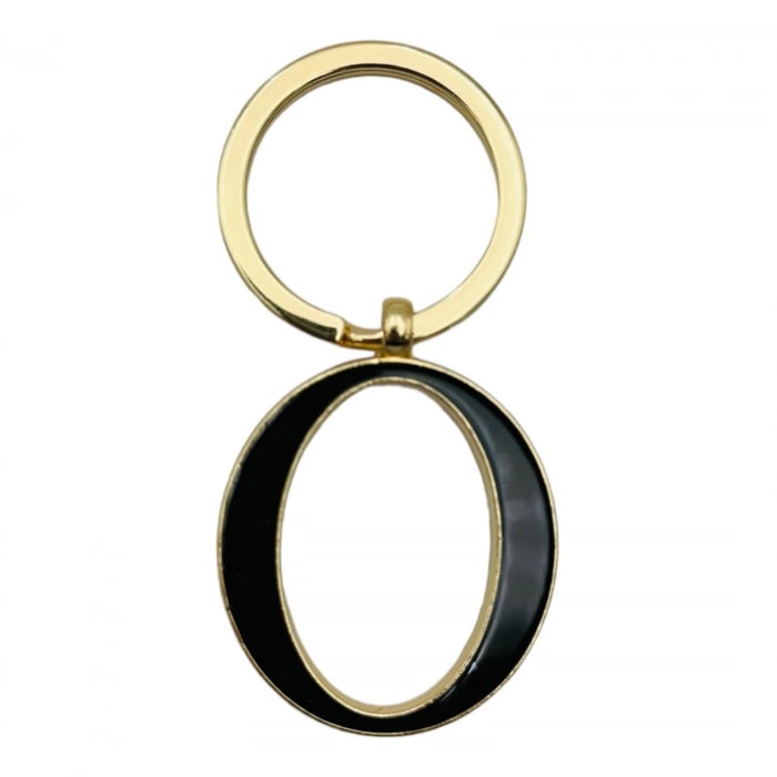 Breloc Metalic Deosebit, Initiala, auriu+negru, 7×3cm, calitate superioara  [4]