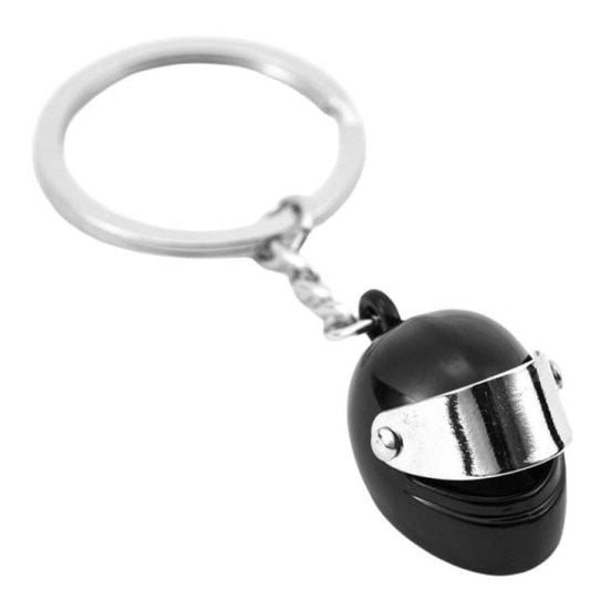 Breloc tip casca din inox, doua culori – Accesoriu elegant pentru pasionatii de motoare si motociclism,  [2]