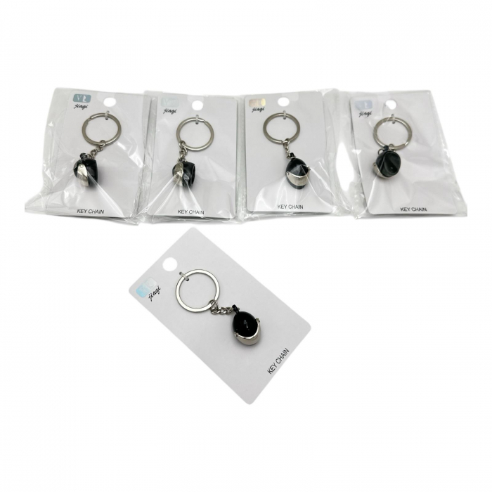 Breloc tip casca din inox, doua culori – Accesoriu elegant pentru pasionatii de motoare si motociclism,  [3]