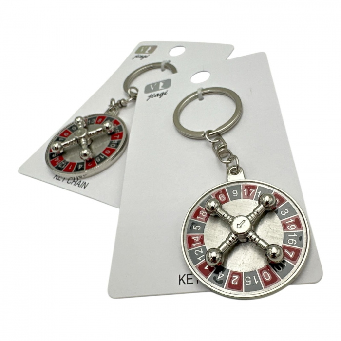 Breloc tip ruleta din inox – Accesoriu compact si util pentru chei, calitate superioara,  [2]