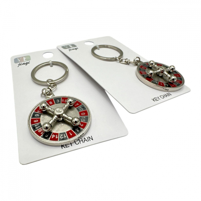 Breloc tip ruleta din inox – Accesoriu compact si util pentru chei, calitate superioara,  [4]