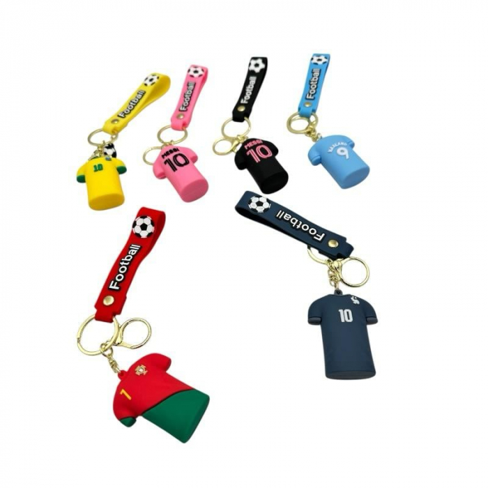 Breloc tip tricou din silicon – accesoriu colorat si durabil pentru chei sau ghiozdan, calitate superioara,  [2]
