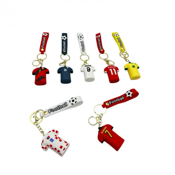 Breloc tip tricou din silicon – accesoriu vesel si durabil pentru chei sau ghiozdan, calitate superioara,  [2]