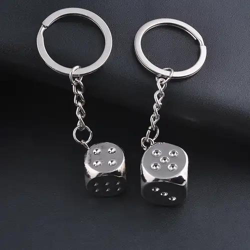 Breloc tip zar din inox – Accesoriu original si durabil pentru chei, calitate superioara,  [3]