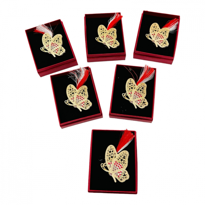 Brosa Martisor Fluturas Dragalas, marime mare, ambalata in cutie rosie, 8.5×6.5×2.5cm,   [5]
