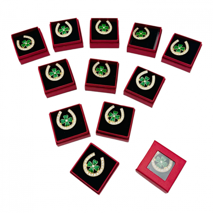 Brosa Martisor in cutiuta cu fereastra, 5×5cm, Potcoava Norocoasa, model 2025,   [4]