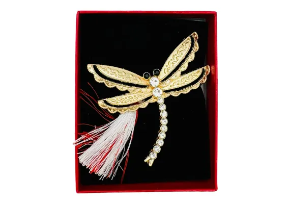 Brosa Martisor Libelula Dragalasa, marime mare, ambalata in cutie rosie, 8.5×6.5×2.5cm,   [1]