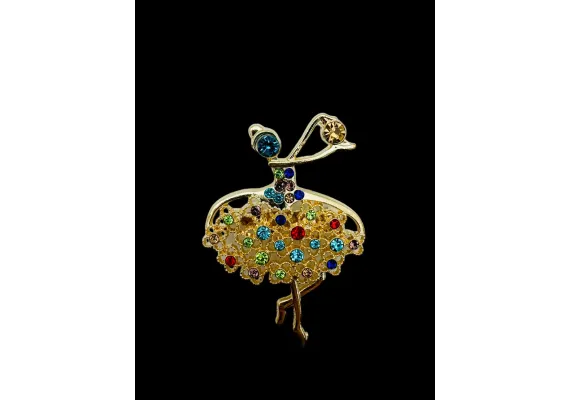 Brosa Martisor, marime mare, Balerina Eleganta, editie 2025, 6×5cm  [1]