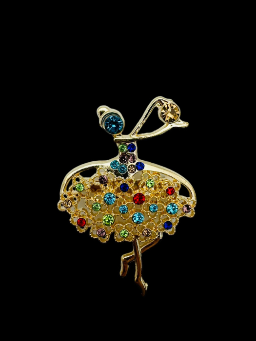 Brosa Martisor, marime mare, Balerina Eleganta, editie 2025, 6×5cm  [3]