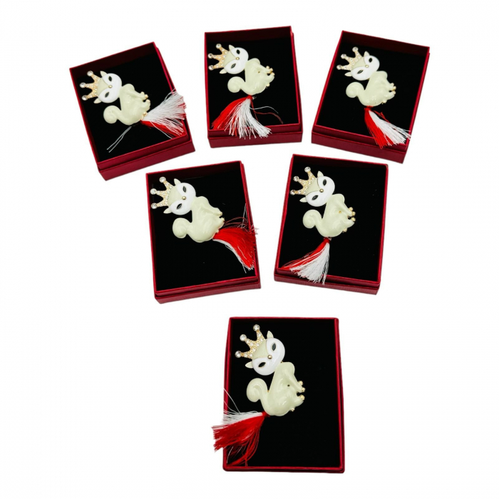 Brosa Martisor Pisicuta Imperiala, marime mare, ambalata in cutie rosie, 8.5×6.5×2.5cm,   [5]