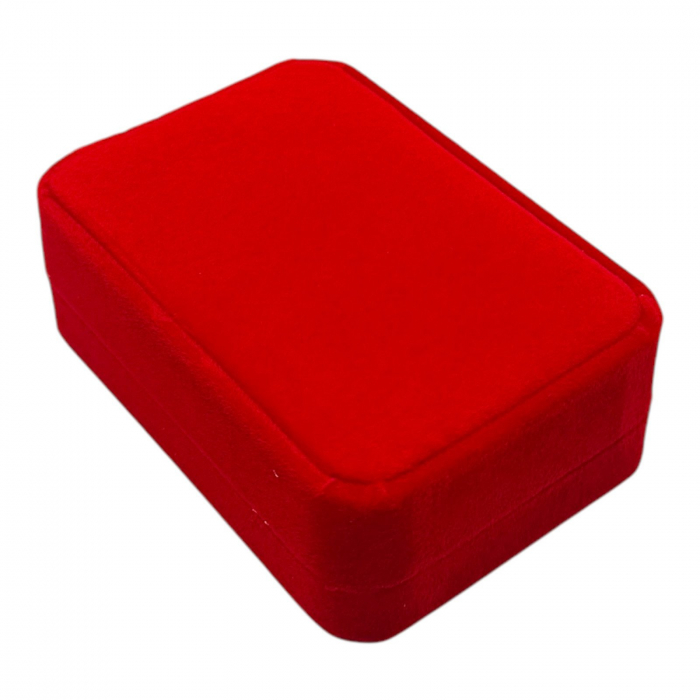 Brosa Trandafir argintiu de Lux cu pietre multicolore si Ciucure pentru Martisor, in Cutie din Catifea Premium  [4]