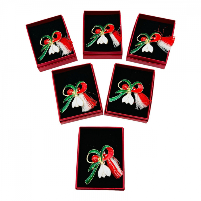 BrosaGhiocel Gingas, marime mare, ambalata in cutie rosie, 8.5×6.5×2.5cm  [4]