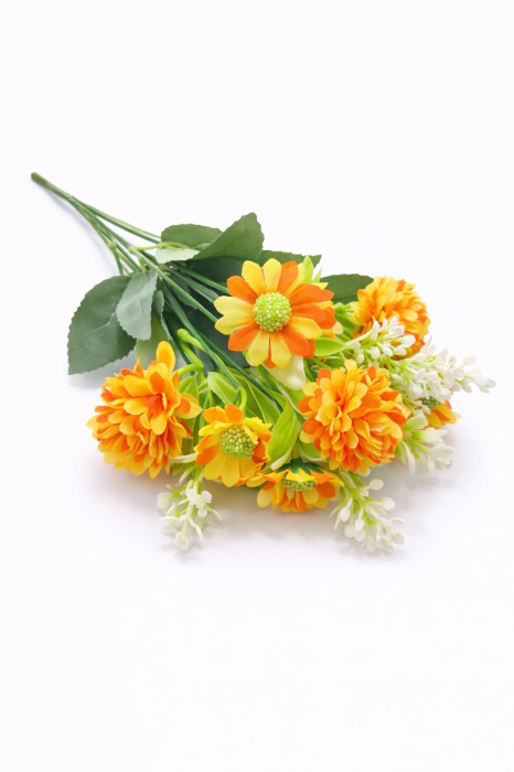 buchet-artificial-25-de-crizanteme-portocalii [2]