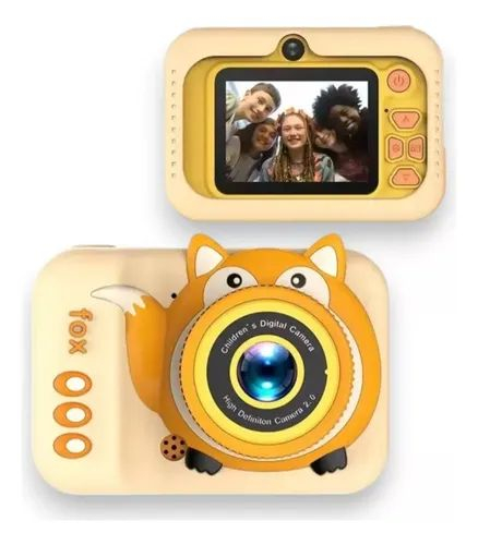 Camera foto digitala pentru copii 4800 MP, 8x zoom, model vulpita portocaliu, 12x12cm [1]