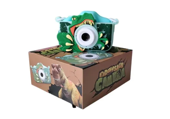 Camera foto digitala pentru copii model dinozaur, display IPS, incarcare USB, suport card SD, 13×12×6cm  [1]