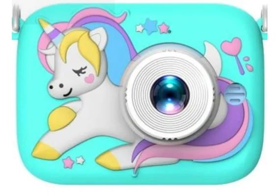 Camera foto digitala pentru copii, model unicorn, USB, suport card SD, display IPS, 12×12×6cm  [1]