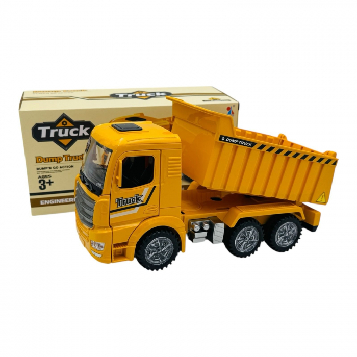 Camion Basculant de Jucarie cu Lumini, 25x10x12.4 cm - Distractie si Joaca Creativa  [4]